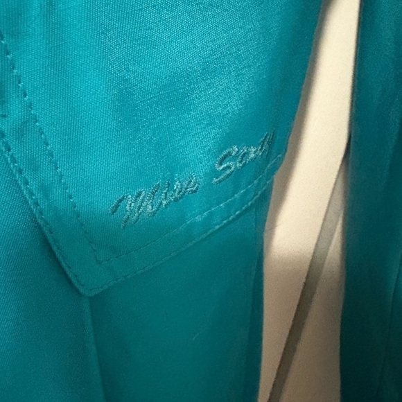 Miss Sixty Teal Utility Jacket with Black Fur Collar - Picture 7 of 12